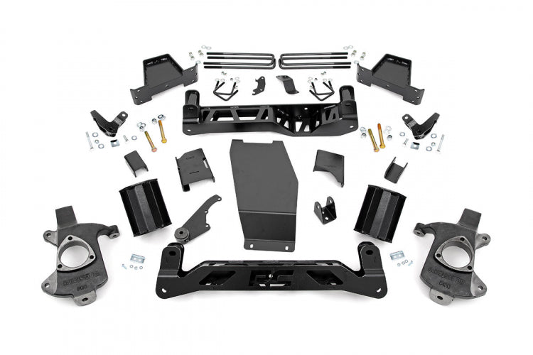 7 Inch Stamped Steel LCA Lift Kit | Forged UCA | Bracket | Chevy/GMC 1500  (16-18)